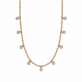 Beaded CZ Teardrop Necklace