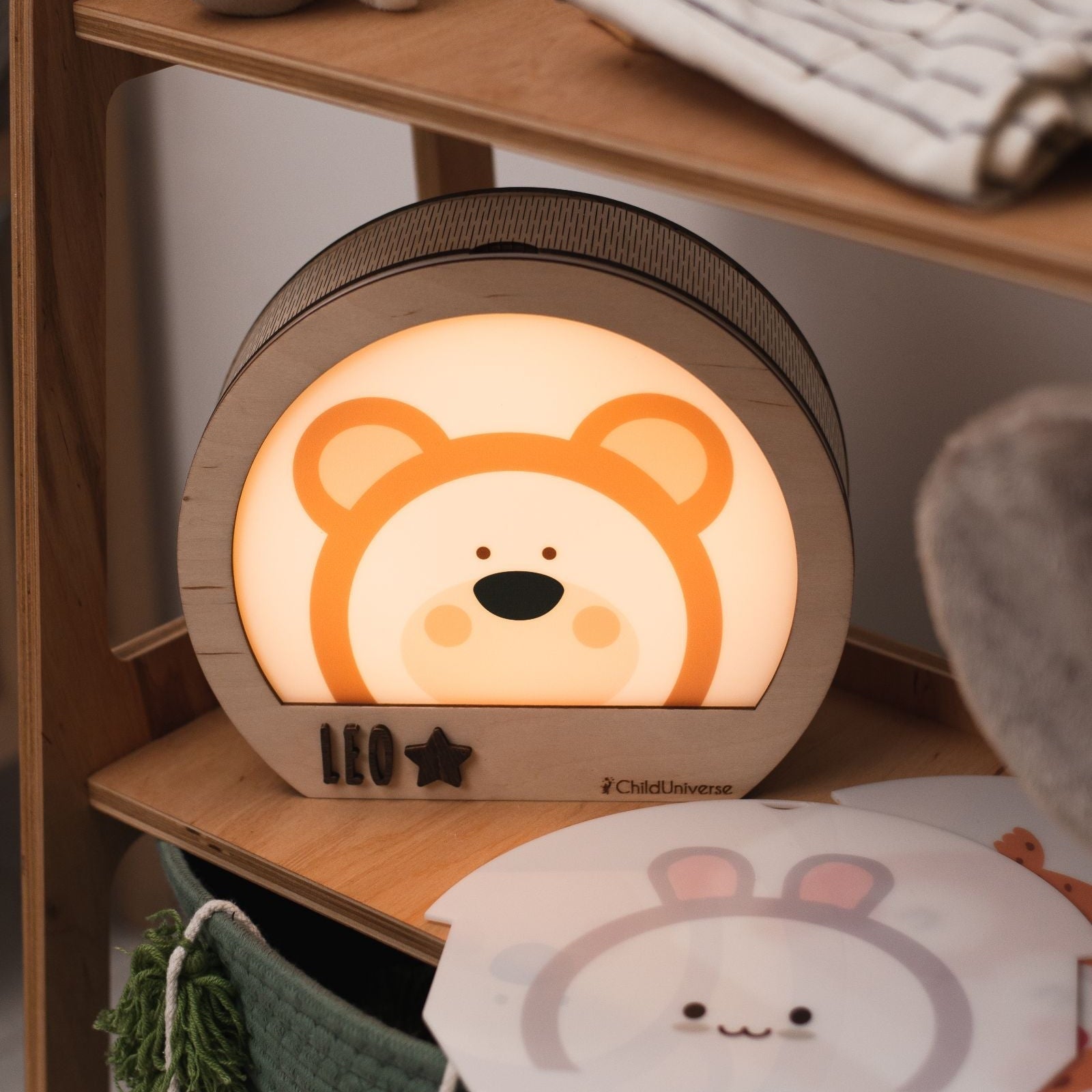 Minimalist Bear LED Night Light - Scandinavian Nursery Decor