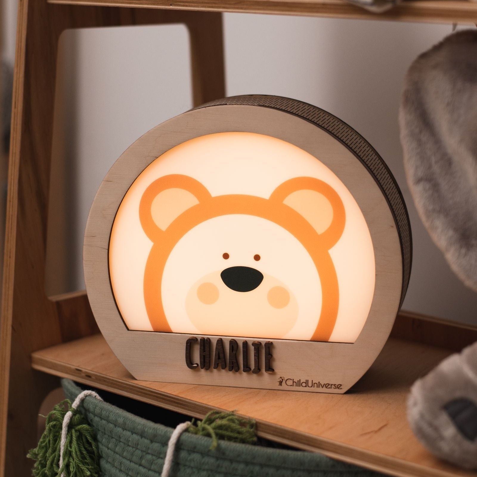 Minimalist Bear LED Night Light - Scandinavian Nursery Decor