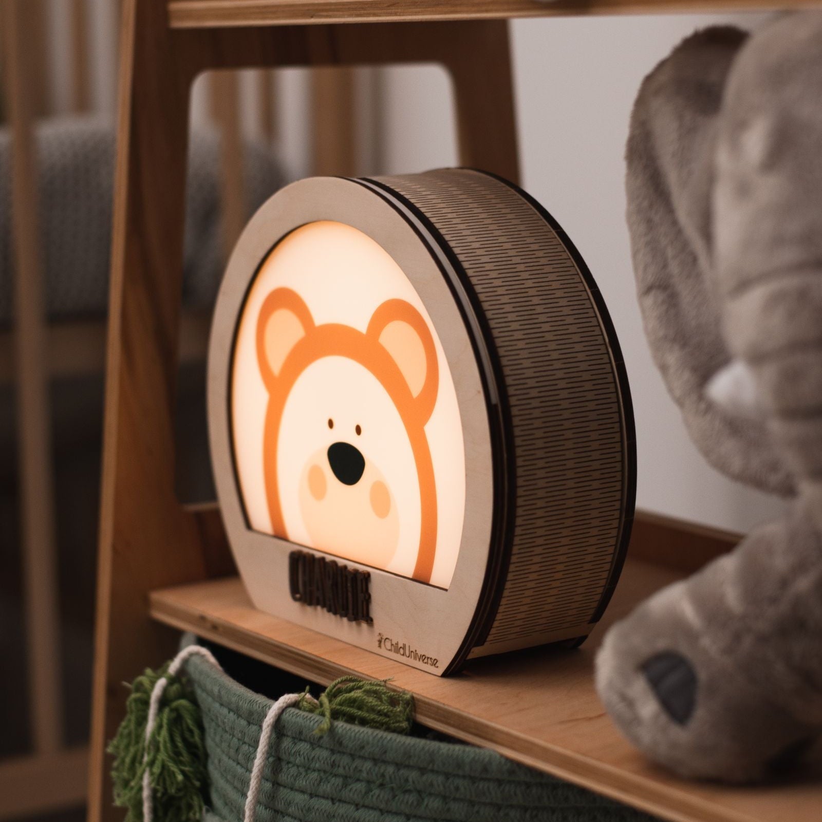 Minimalist Bear LED Night Light - Scandinavian Nursery Decor