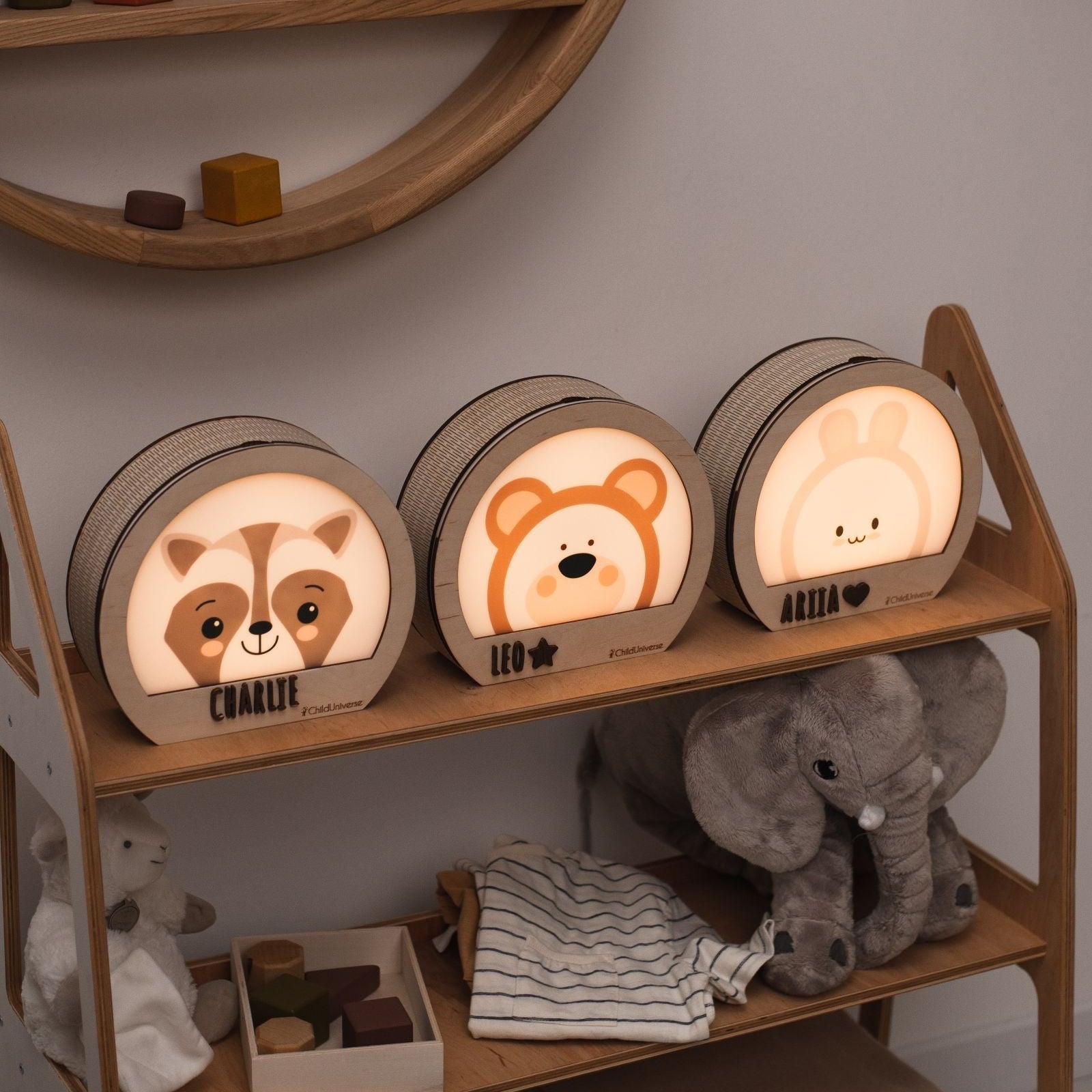 Minimalist Bear LED Night Light - Scandinavian Nursery Decor