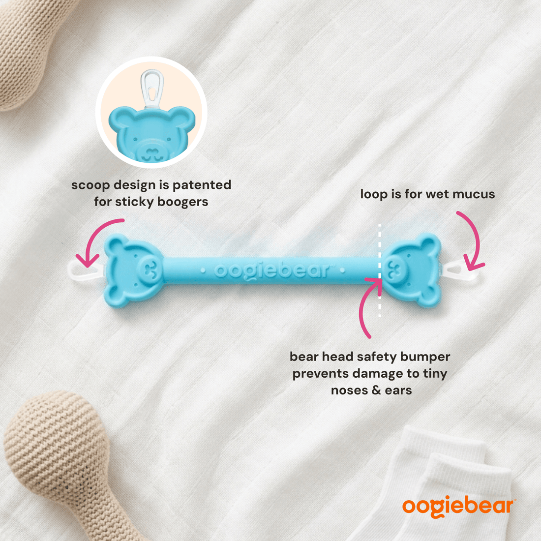 Baby Nose and Ear Cleaner Care Kit - Gentle Mucus Removal Tool