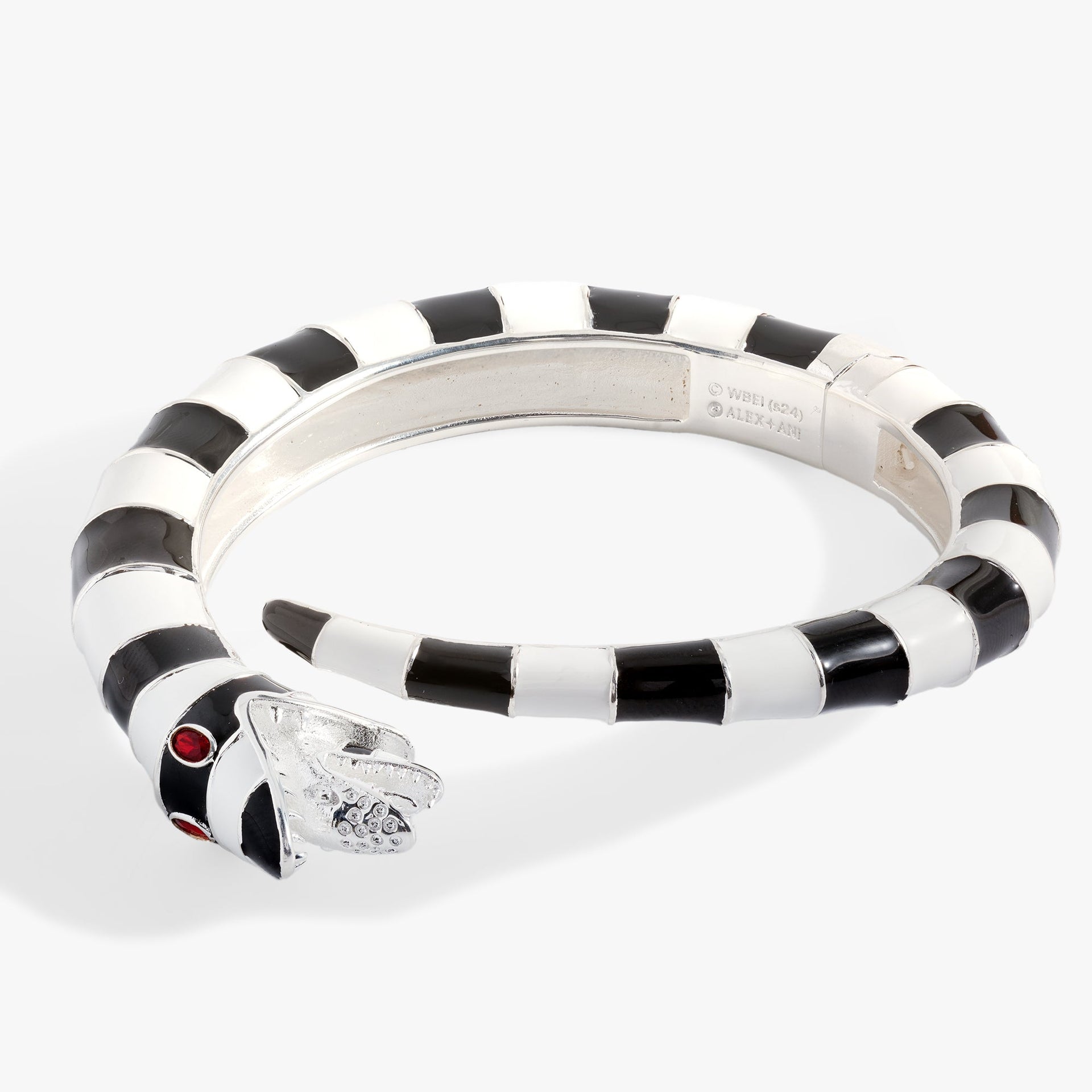BEETLEJUICE™ Sandworm Cuff Bracelet in Black and White Stripe