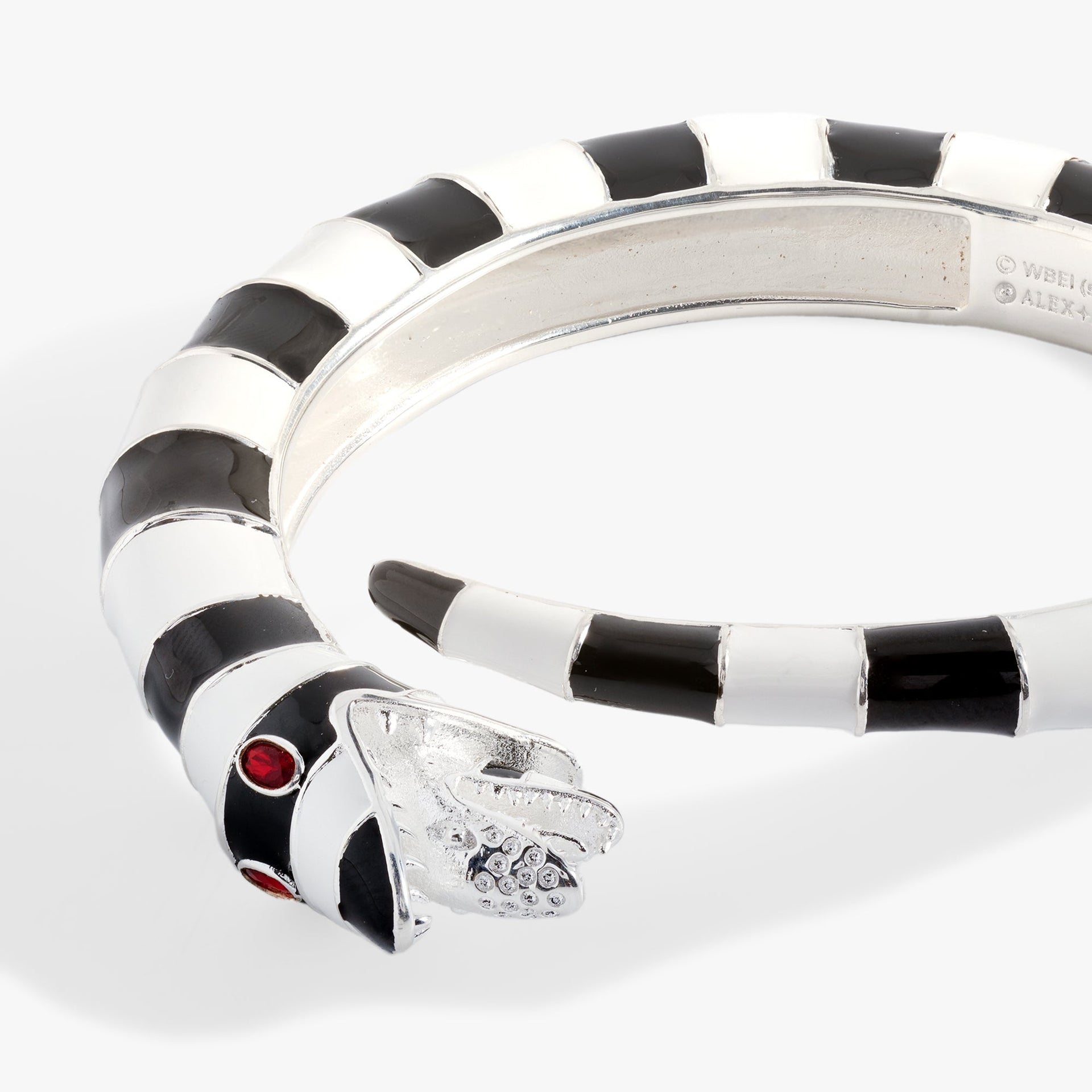 BEETLEJUICE™ Sandworm Cuff Bracelet in Black and White Stripe
