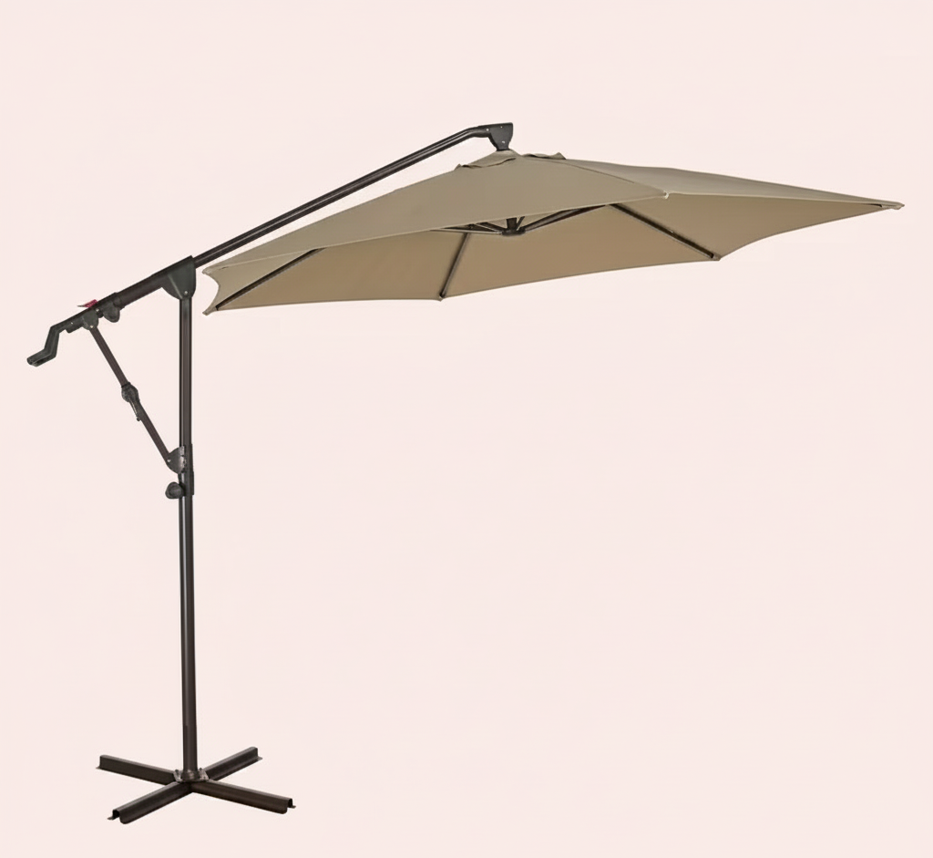 10 ft Cantilever Patio Umbrella with Crank and Infinite Tilt