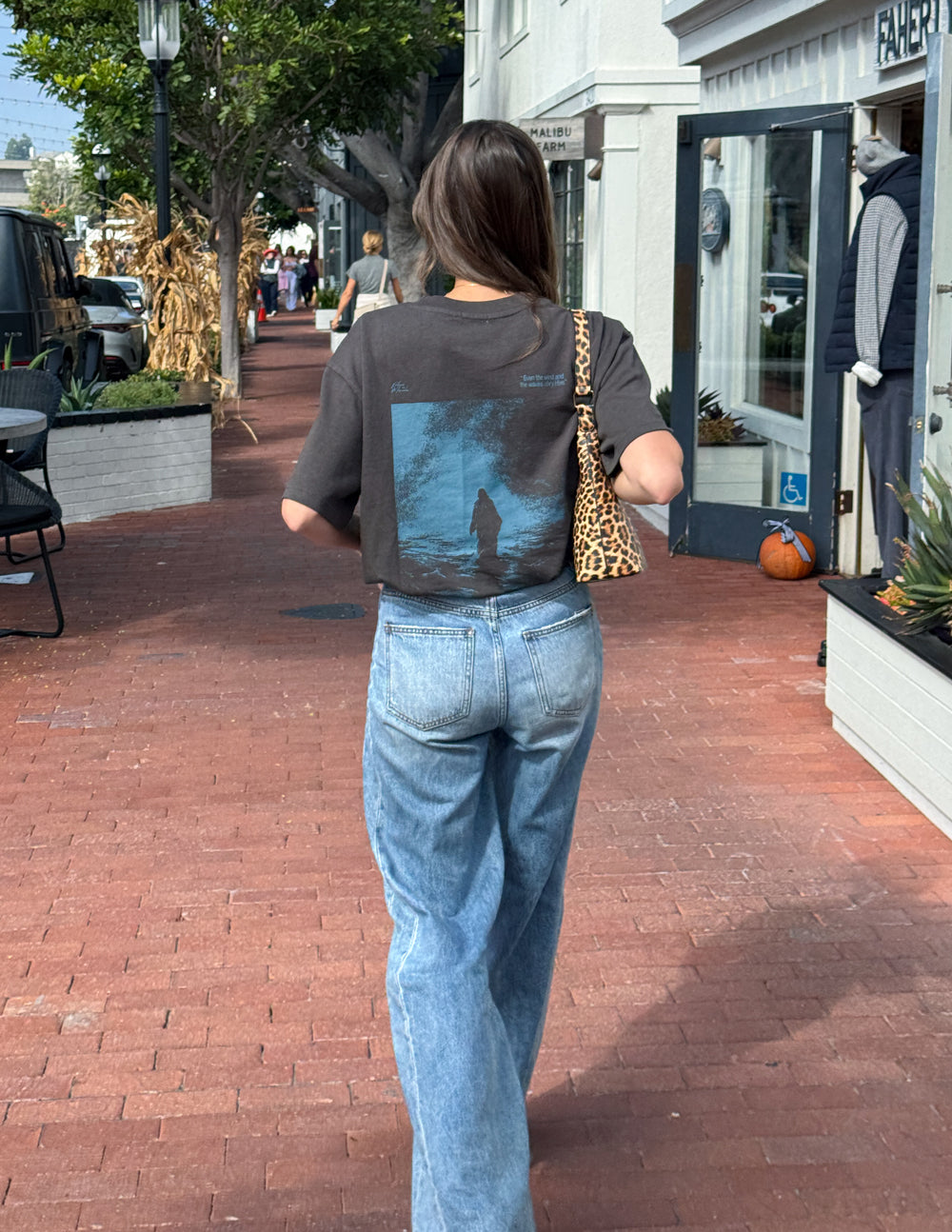 Believe in Miracles Heavyweight Oversized Tee - Charcoal/Blue