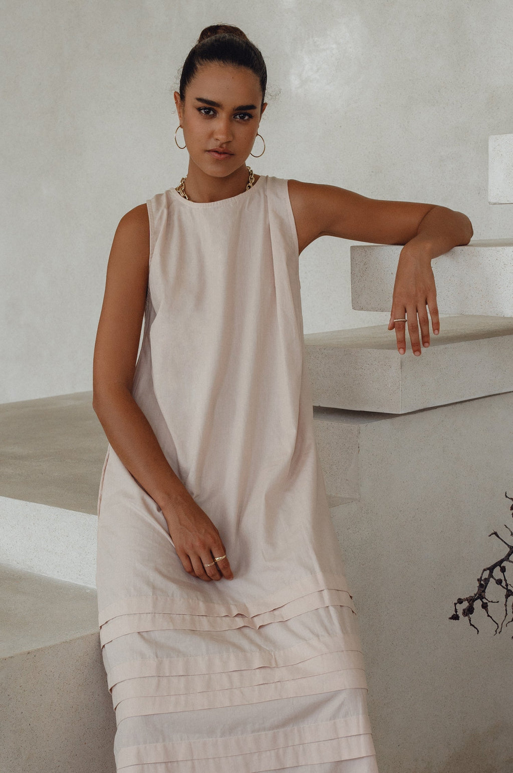 Beloved Cara Slip on Cotton Maxi Dress (Sale)