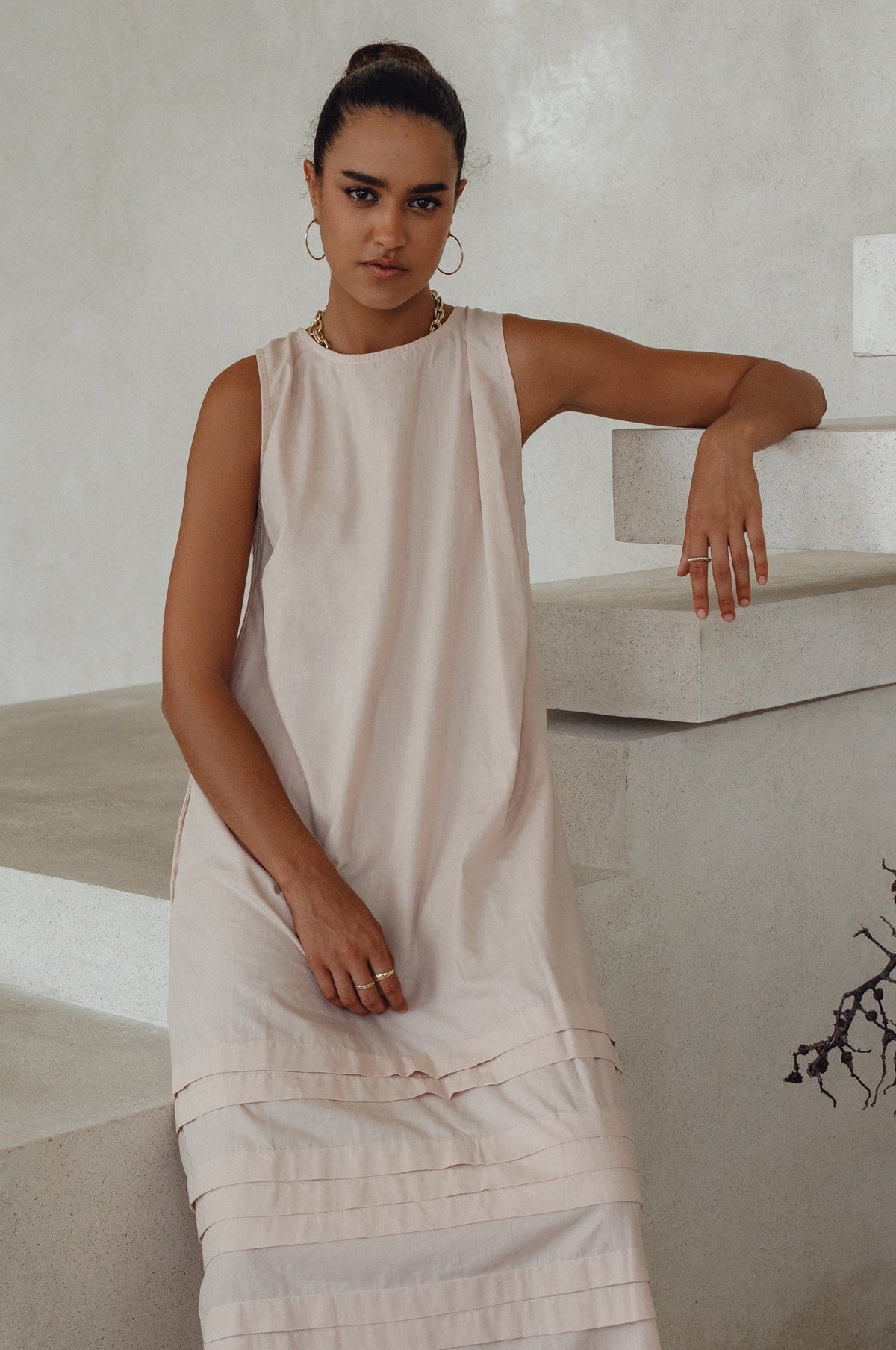 Beloved Cara Slip on Cotton Maxi Dress (Sale)