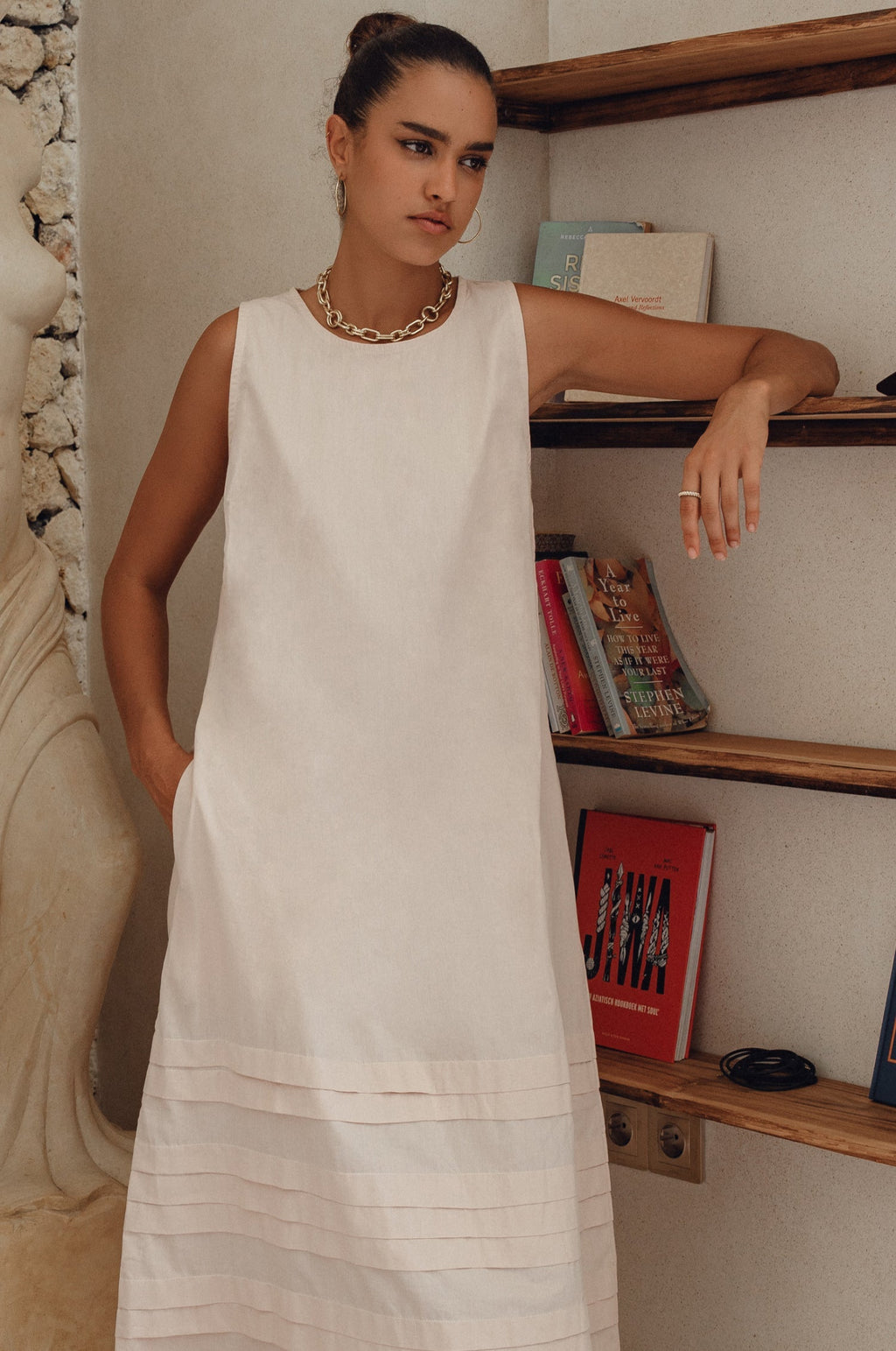 Beloved Cara Slip on Cotton Maxi Dress (Sale)