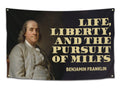 Black and cream Life, Liberty, and the Pursuit of MILFs novelty wall flag