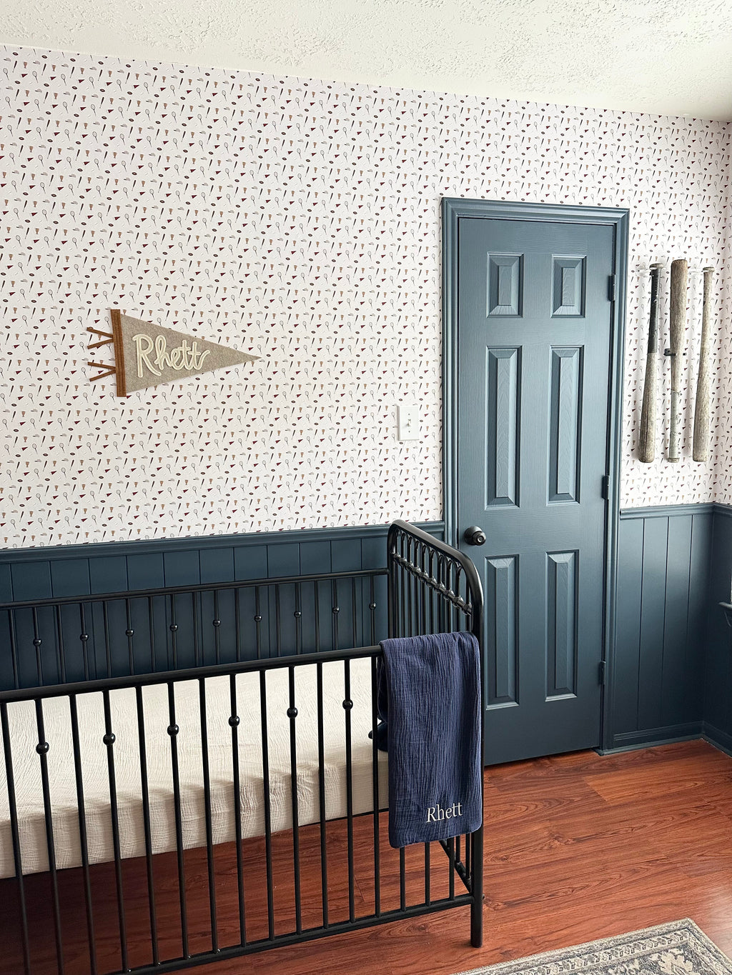 Benny Removable Wallpaper - Sporty Vintage Nursery Decor