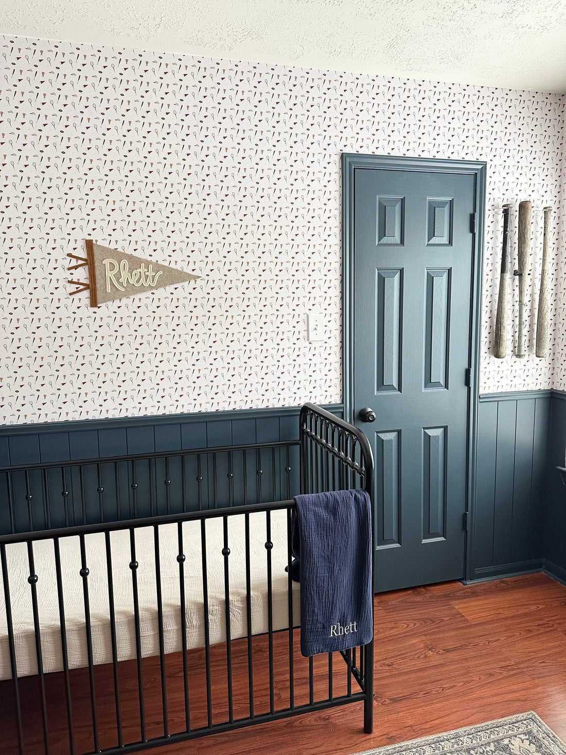Benny Removable Wallpaper - Sporty Vintage Nursery Decor