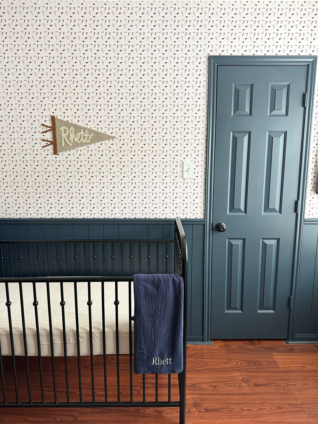 Benny Removable Wallpaper - Sporty Vintage Nursery Decor