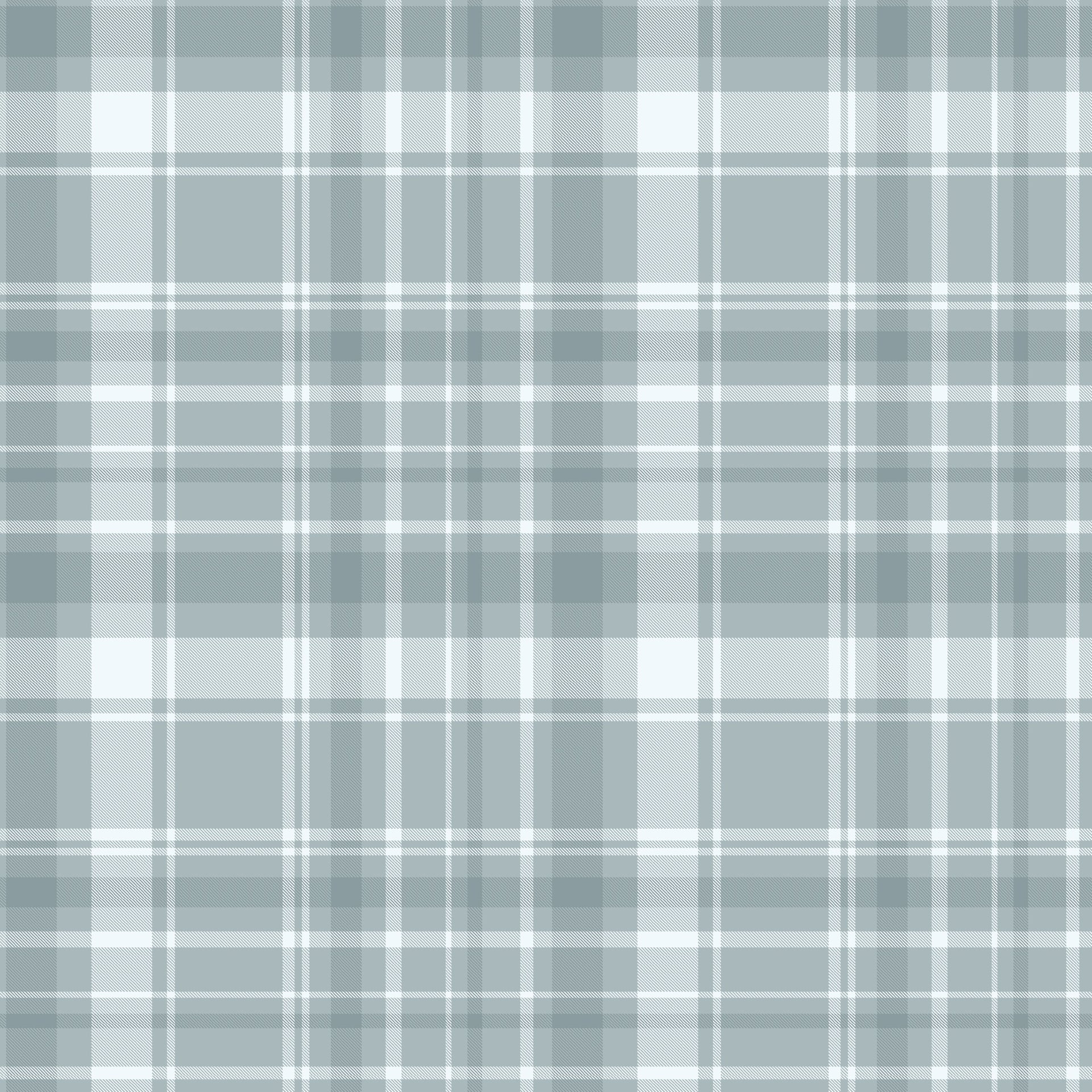 Classic Plaid Wallpaper in Blue-Grey, White, Pink, and Yellow
