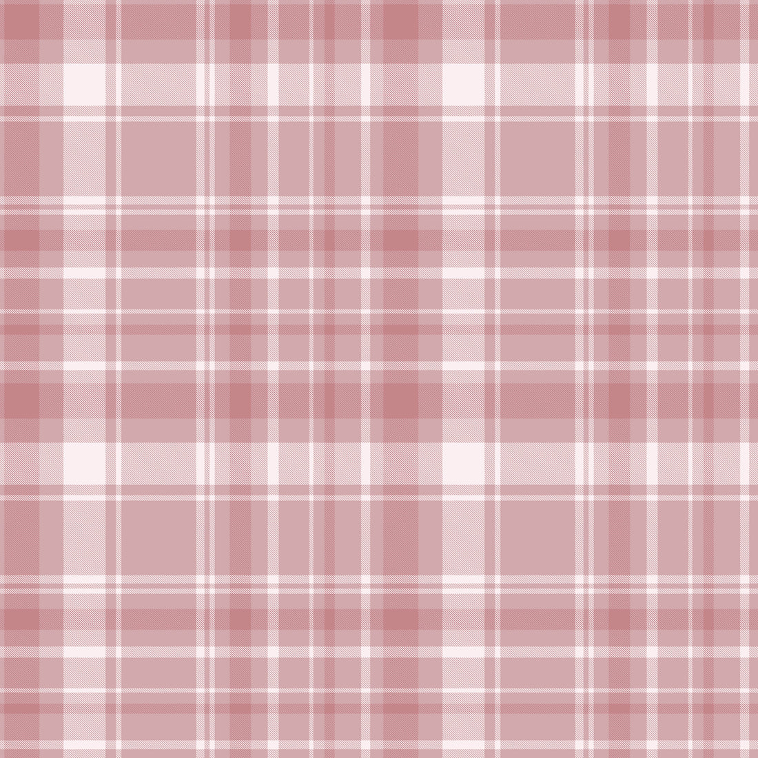 Classic Plaid Wallpaper in Blue-Grey, White, Pink, and Yellow