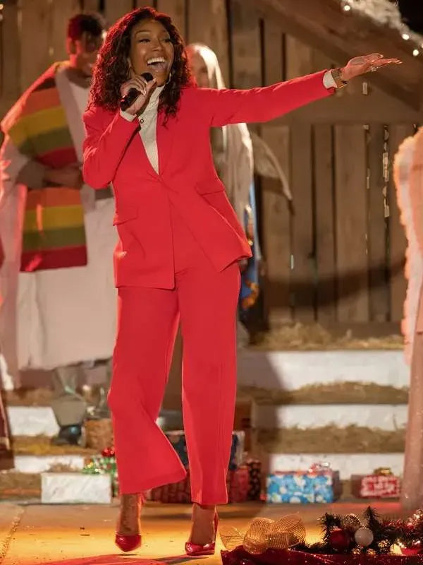 Best Christmas Ever 2023 Brandy Norwood Pink Suit