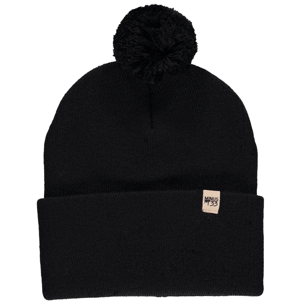 Unisex Midweight Merino Wool Knit Pom Beanie for Winter Sports