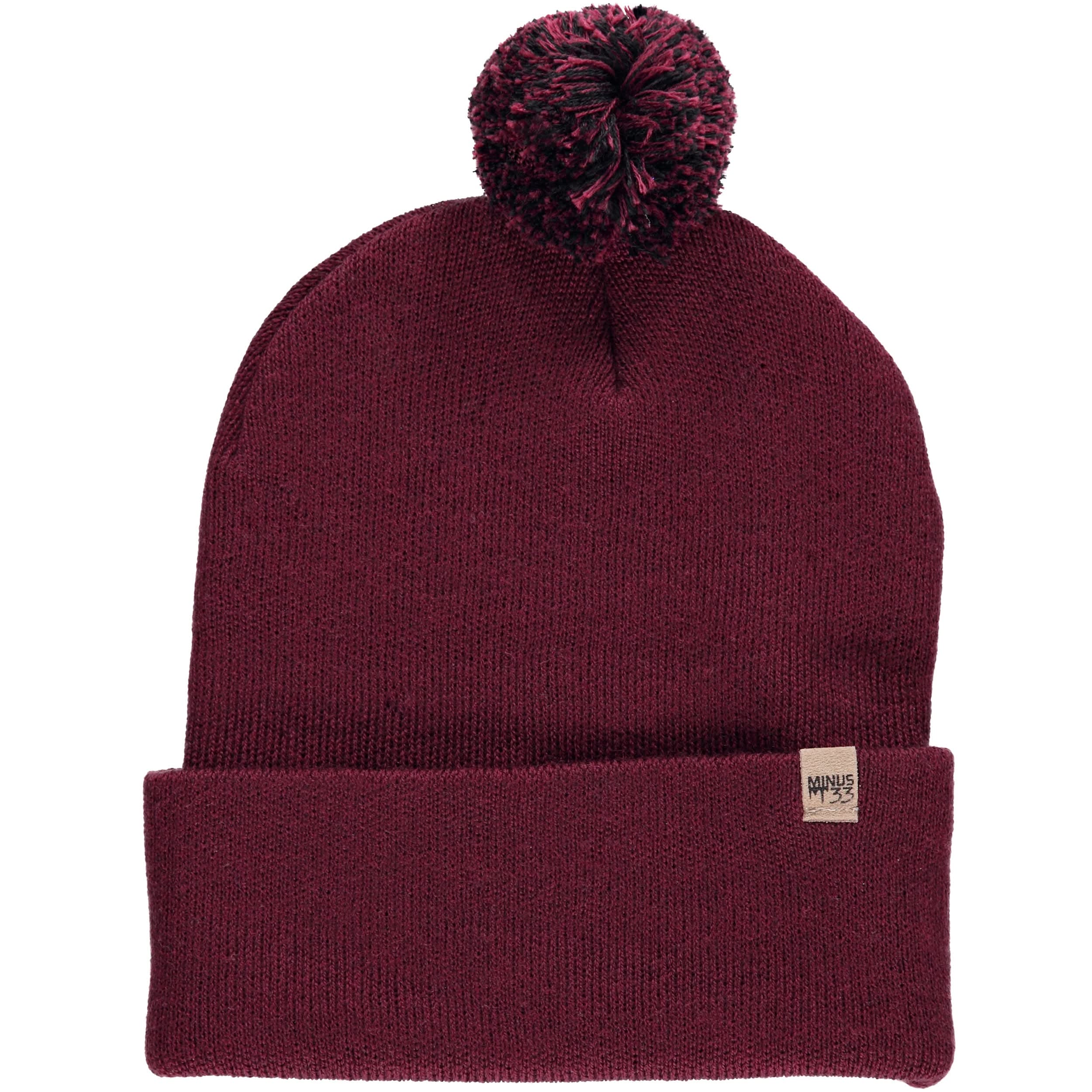 Unisex Midweight Merino Wool Knit Pom Beanie for Winter Sports