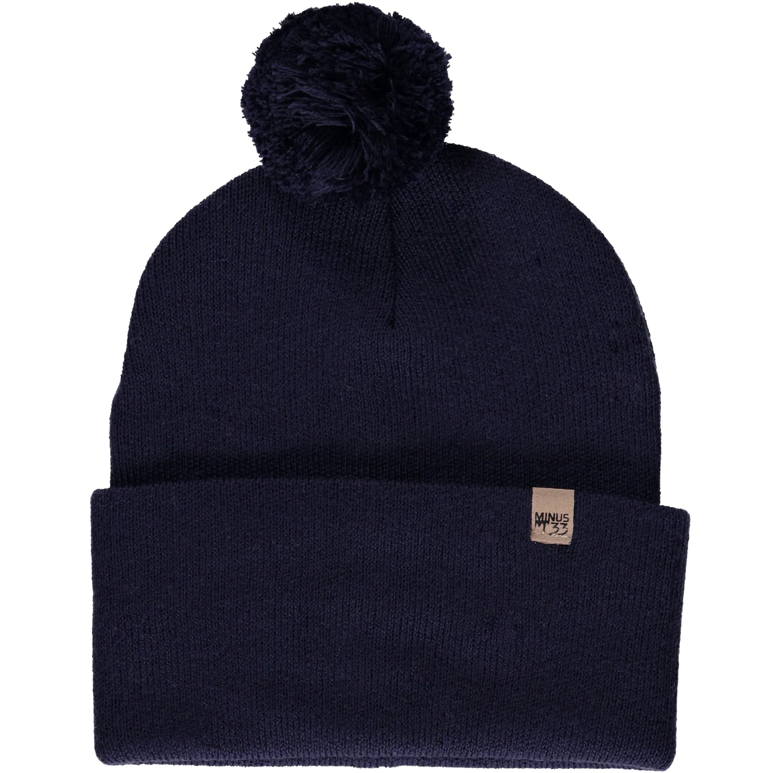 Unisex Midweight Merino Wool Knit Pom Beanie for Winter Sports