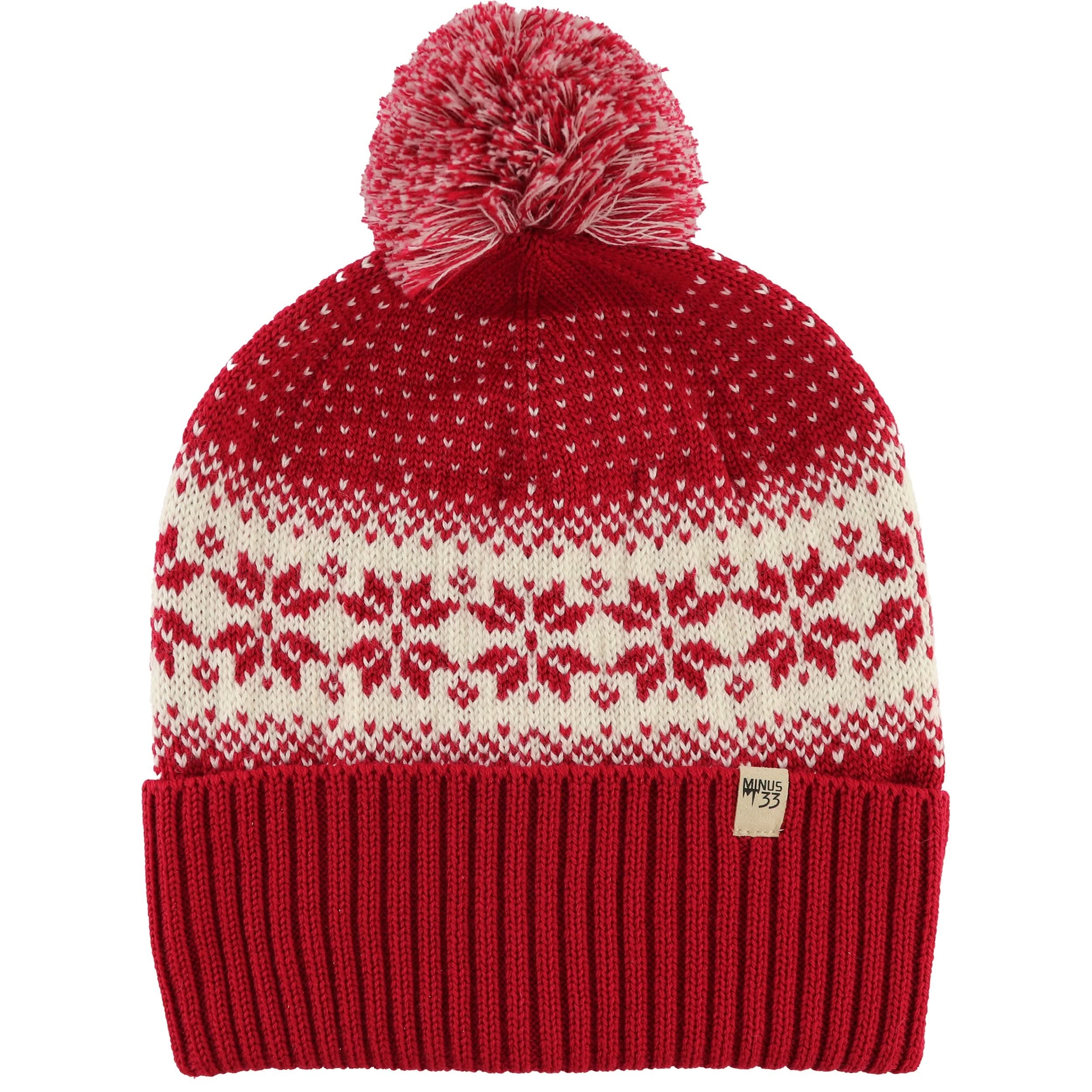 Unisex Midweight Merino Wool Knit Pom Beanie for Winter Sports