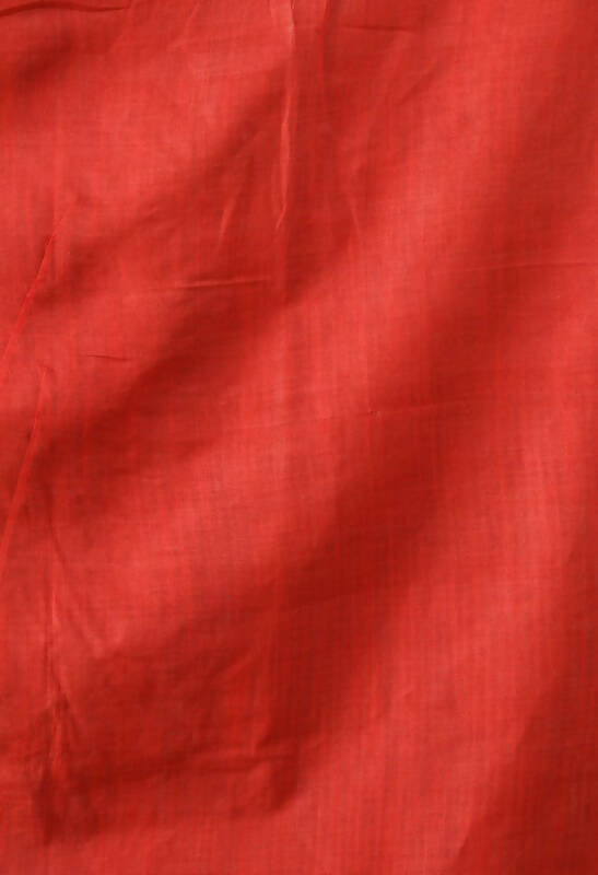 Black and Red Bhagalpuri Handloom Ikat Pure Cotton Saree