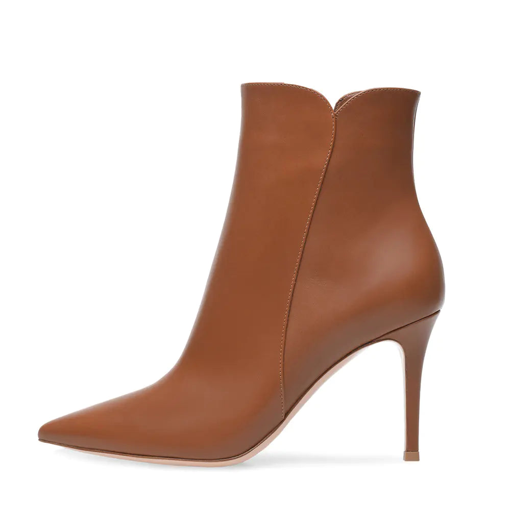 Women's Pointed Toe High Heel Ankle Boots Slim Stiletto - Image 29