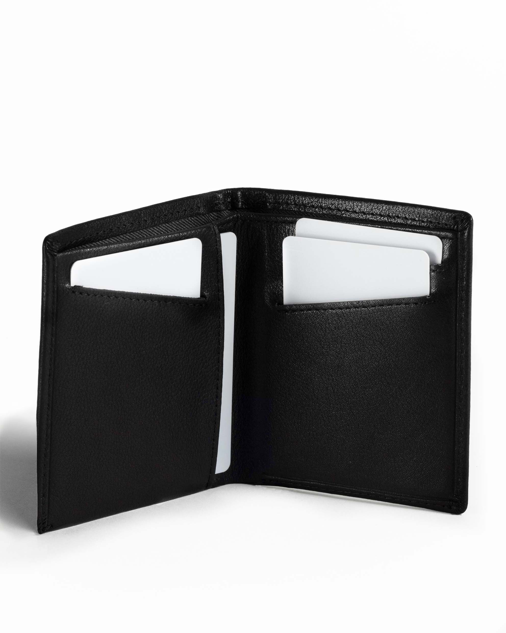The Billfold - Black Italian Leather RFID Protected Wallet
