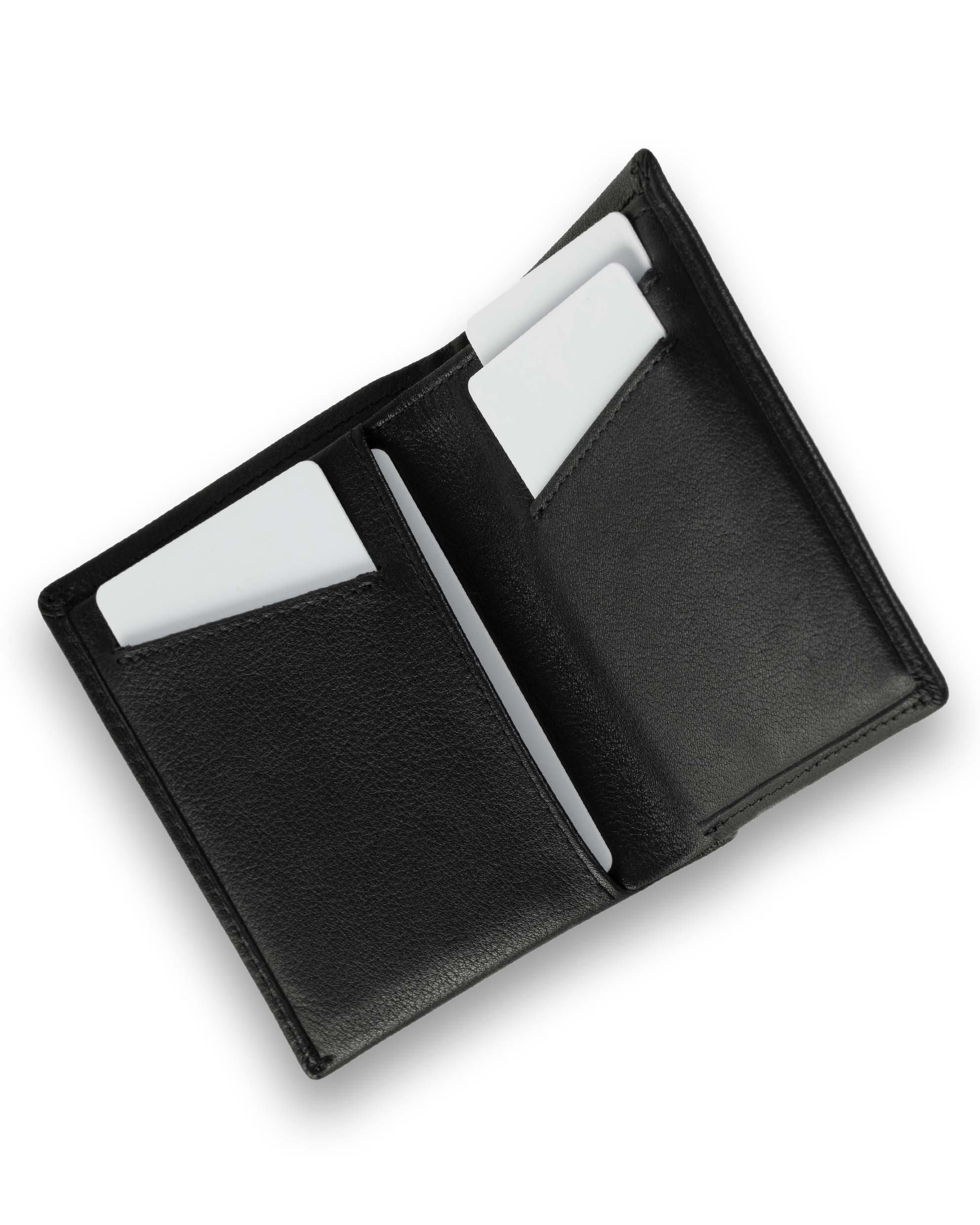 The Billfold - Black Italian Leather RFID Protected Wallet