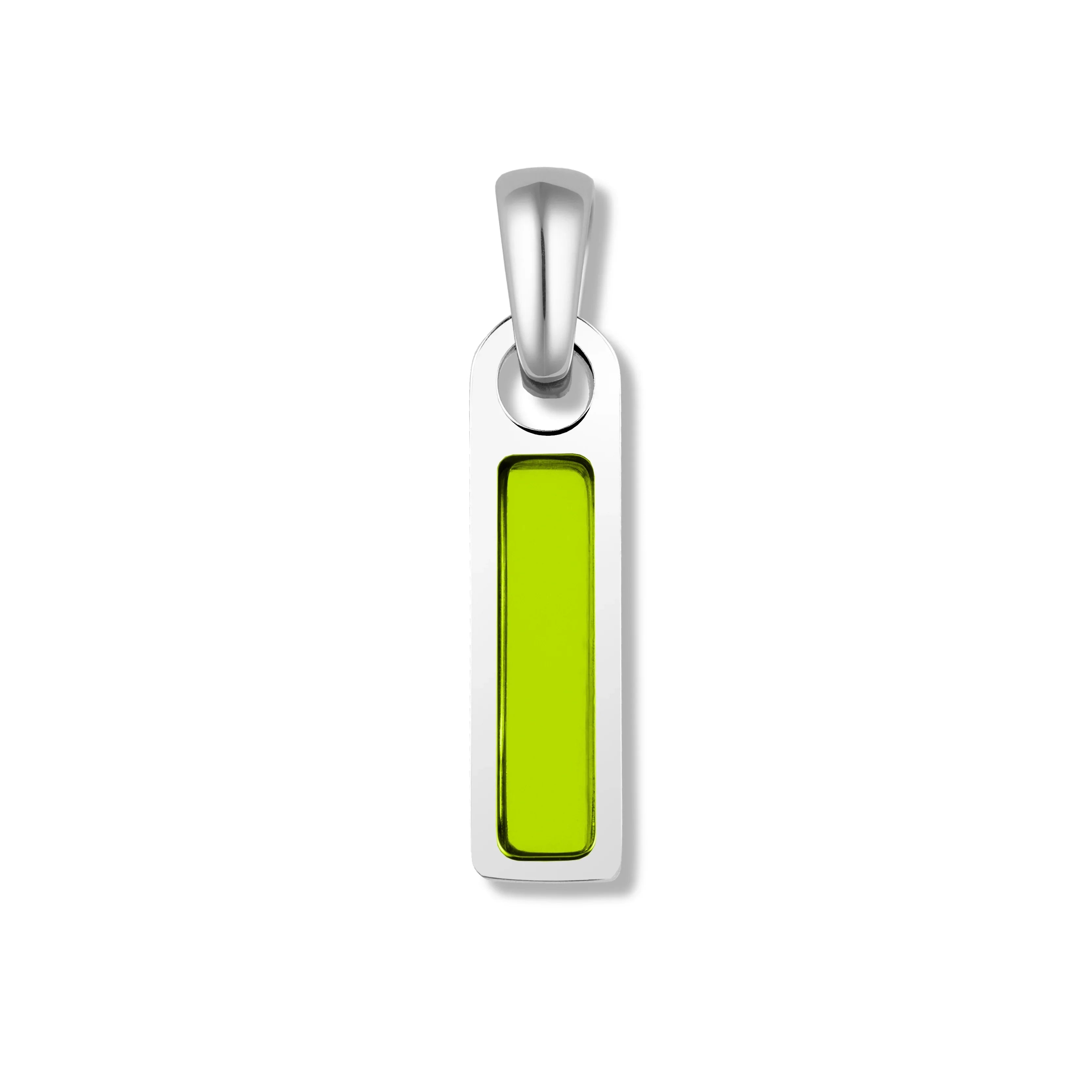 Birthstone Tag Pendant - Silver