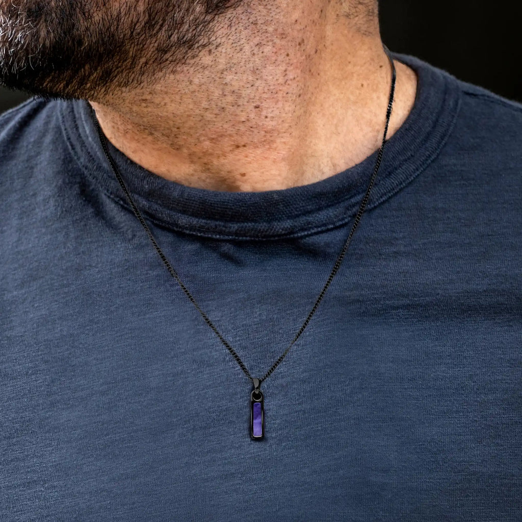 Birthstone Tag Pendant - Stealth