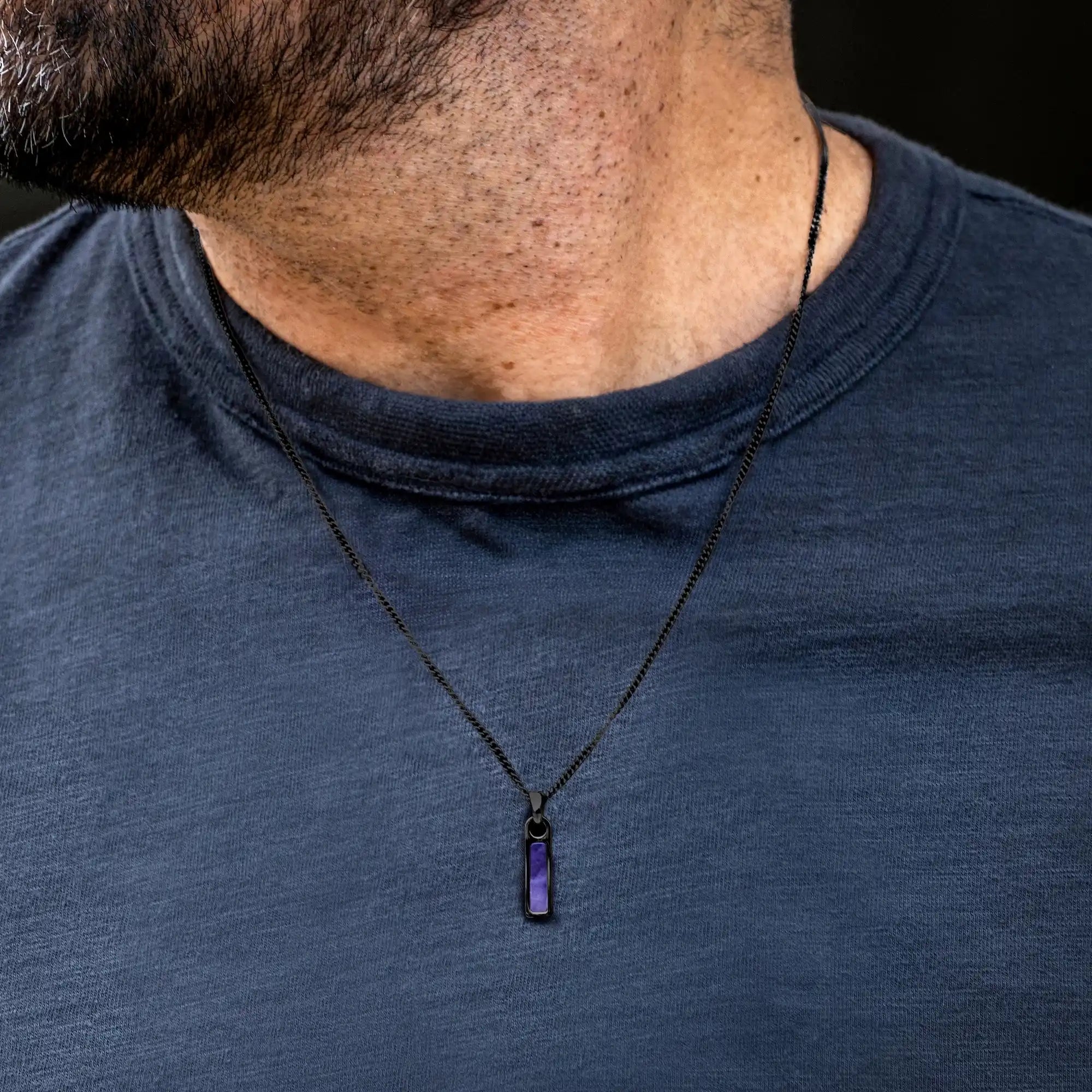 Birthstone Tag Pendant - Stealth