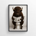 Bison Animal Bathroom Toilet Poster