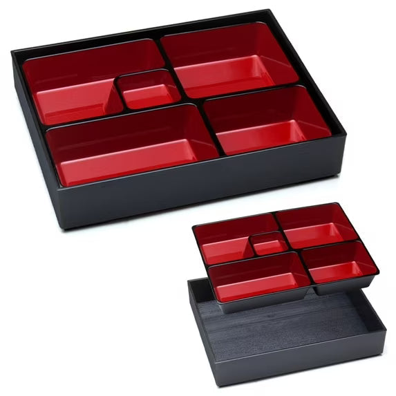 Black & Red Lunch Box Lacquer
