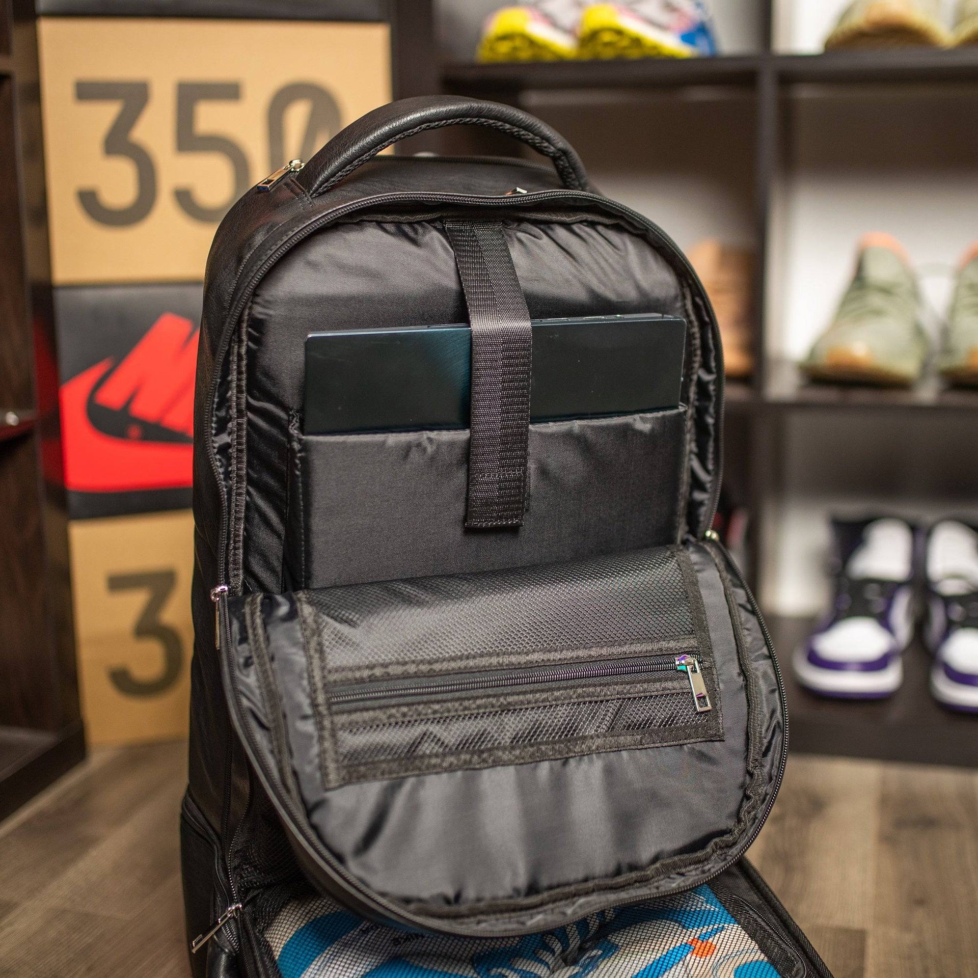 Black Leather Carry-On Roller Bag (Only 150 Made)