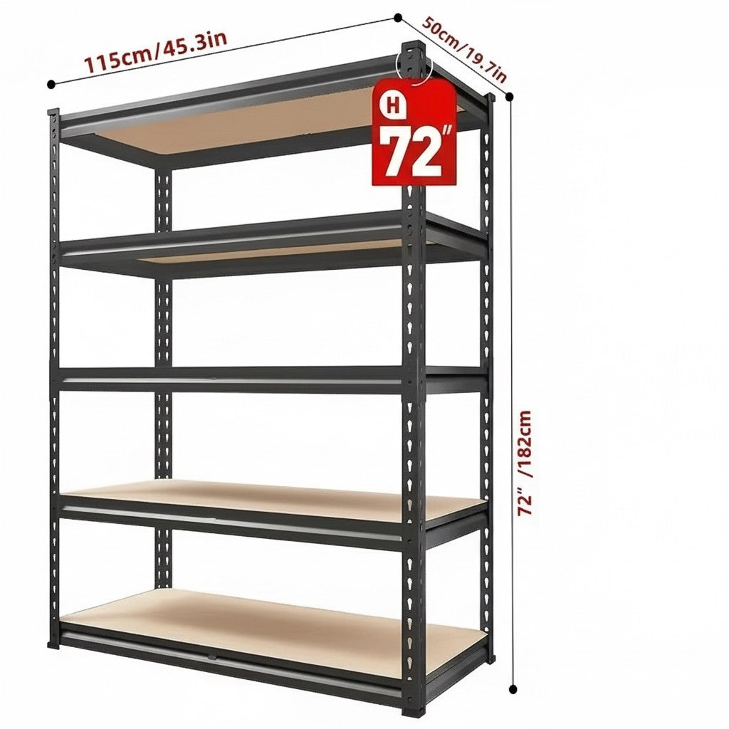 Industrial Heavy Duty Garage Shelving Rack, 2000lb Steel Shelf