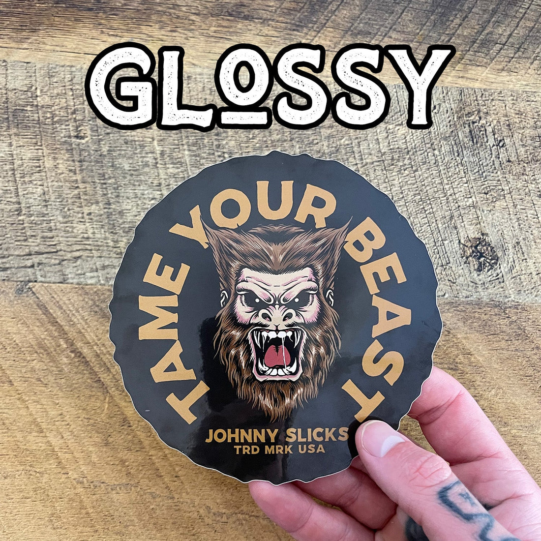 Tame Your Beast 5 Inch Round Vinyl Decal Sticker - Image 8
