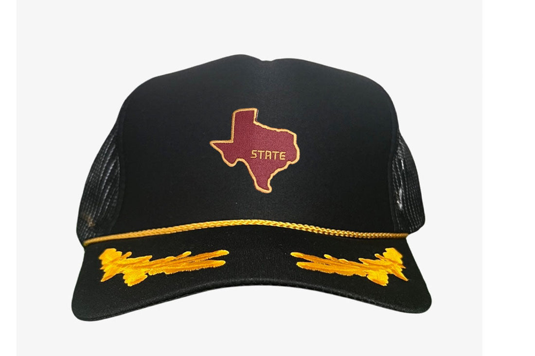 Texas State Bobcats Dad Hat Maroon and Gold Baseball Cap