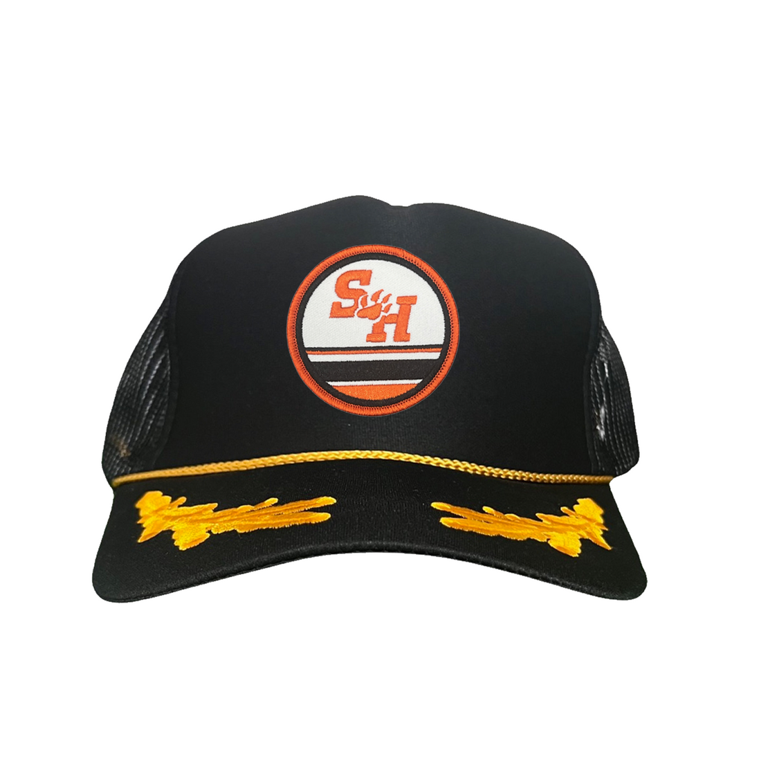 Sam Houston State Paw Circle logo hat with mesh back and curved bill