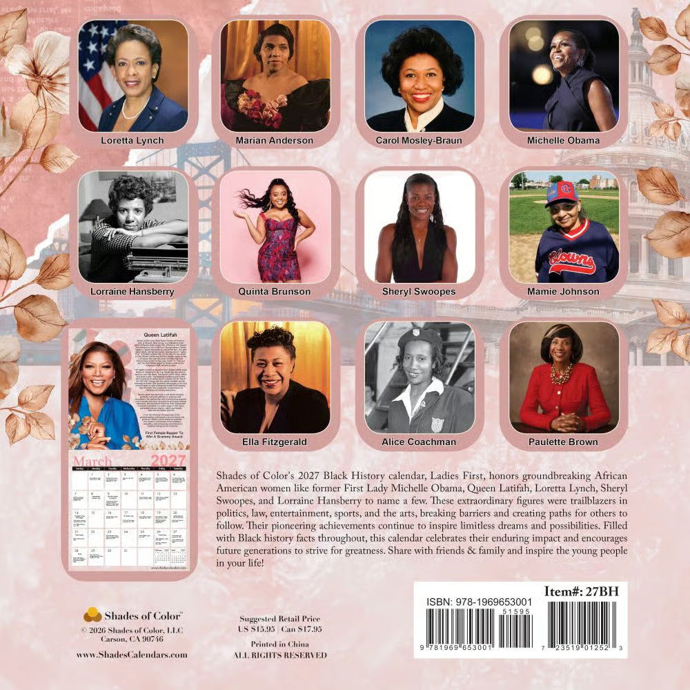 Black History 2027 Wall Calendar - Educational Figurative Art