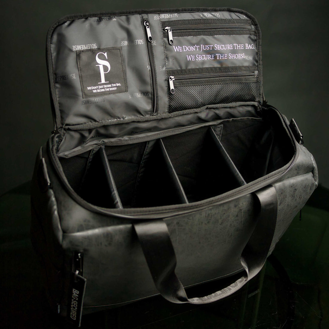 Black Leather Sneaker Duffle