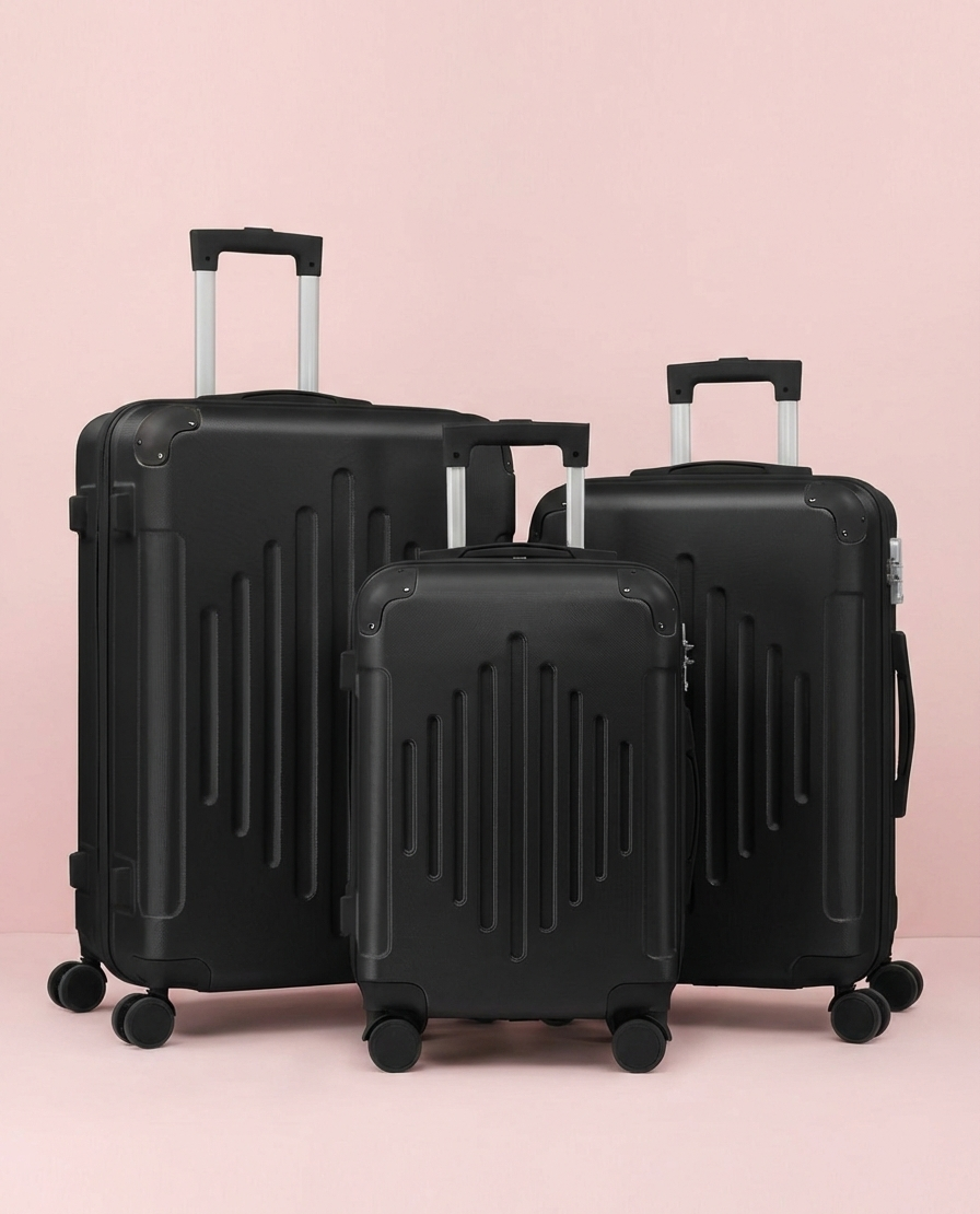3-Piece Hard Shell Spinner Luggage Set with TSA Lock - 20/24/28 In