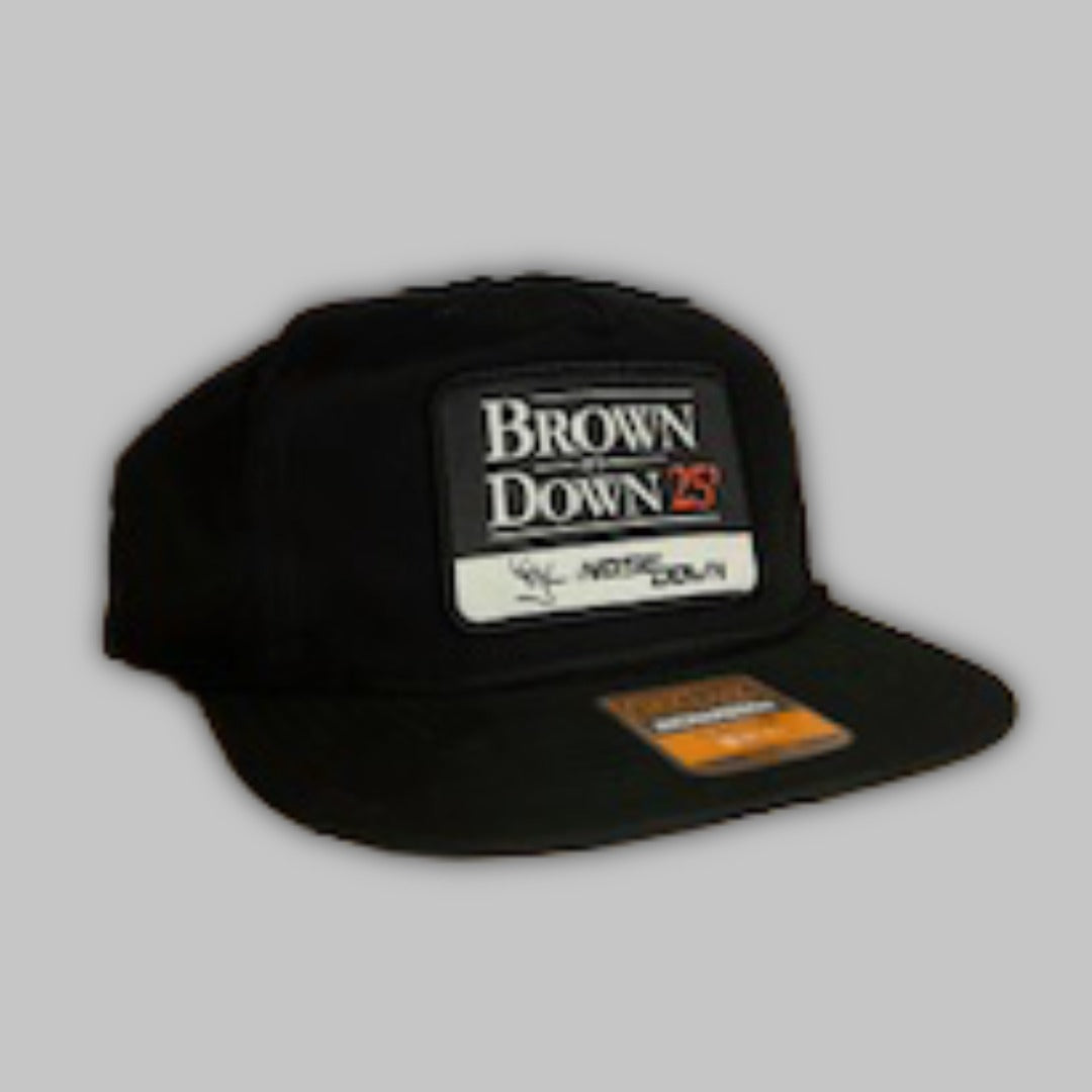 Brown Down 26 Rope Hat - Adjustable Snapback Casual Cap