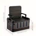 Foldable Camping Stool with Backrest and Storage Bag for Outdoors