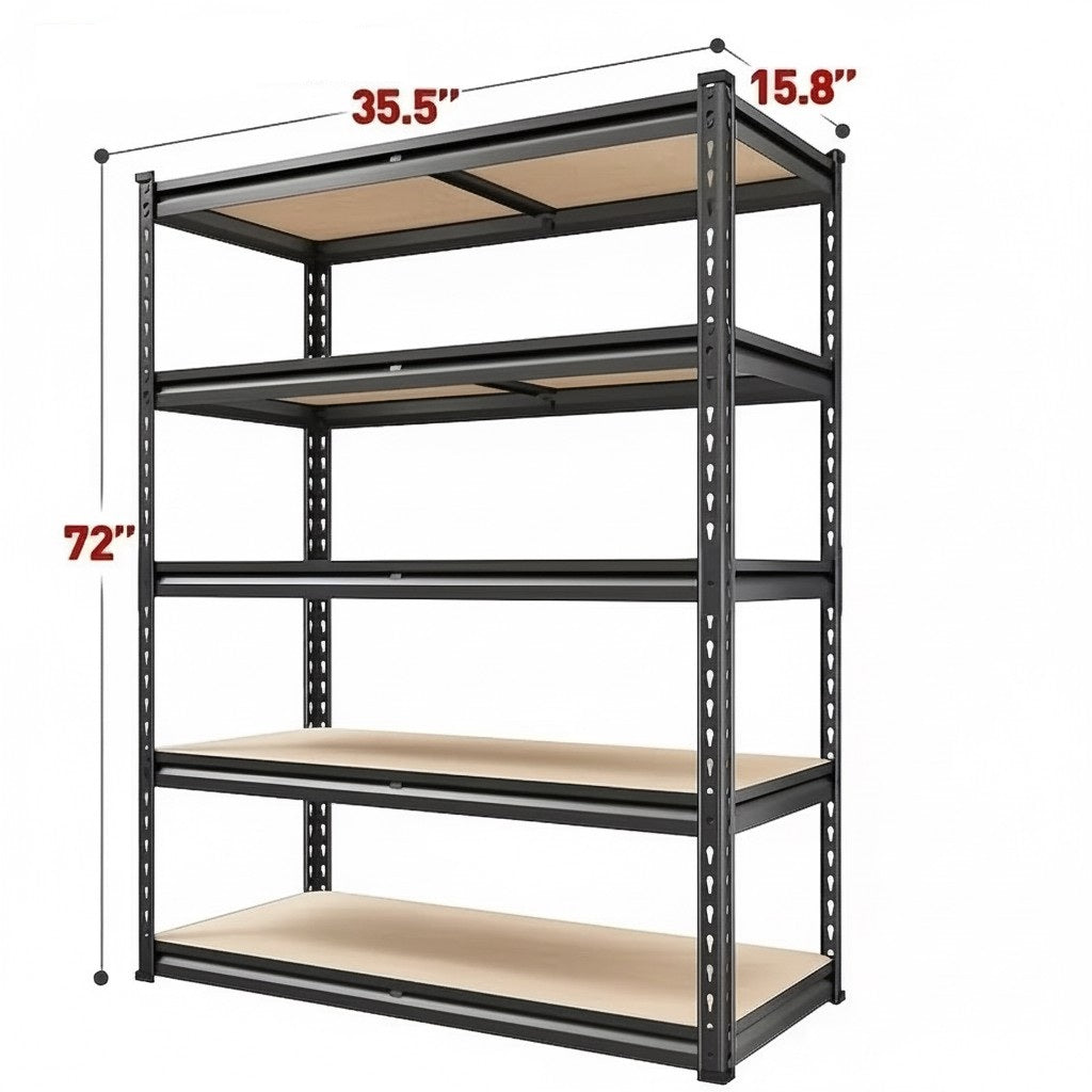 Industrial Heavy Duty Garage Shelving Rack, 2000lb Steel Shelf