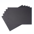 Set of loose-leaf photo album cardboard sheets available in Creamy White, Red, and Black