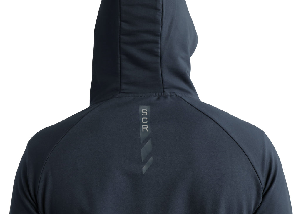 Mens Slim Fit Full-Zip Hooded Sweatshirt in Heather Grey - Image 8