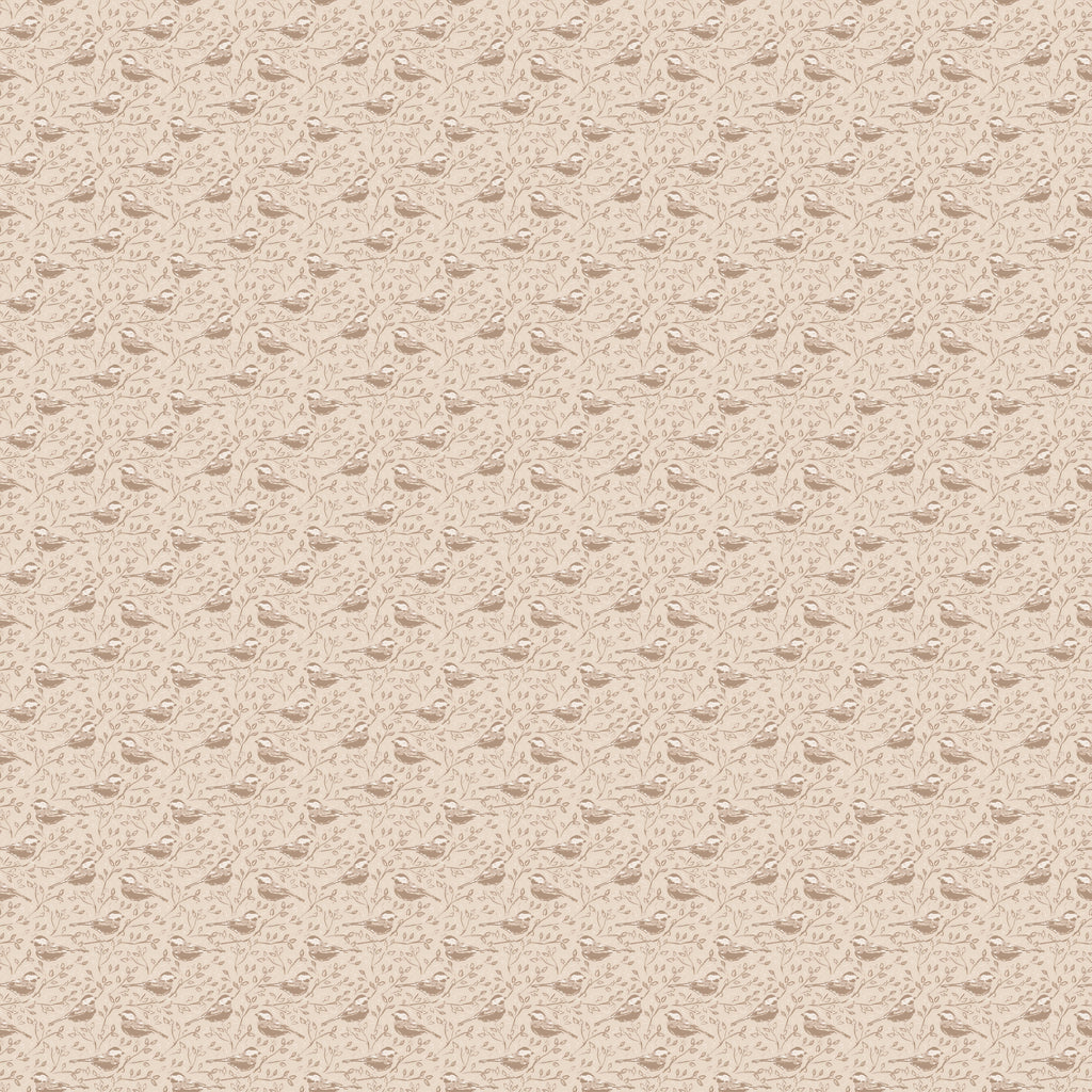 Blair Traditional Nature-Inspired Wallpaper in Burgundy and Beige