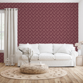 Blair wallpaper with nature-inspired pattern in burgundy and beige tones