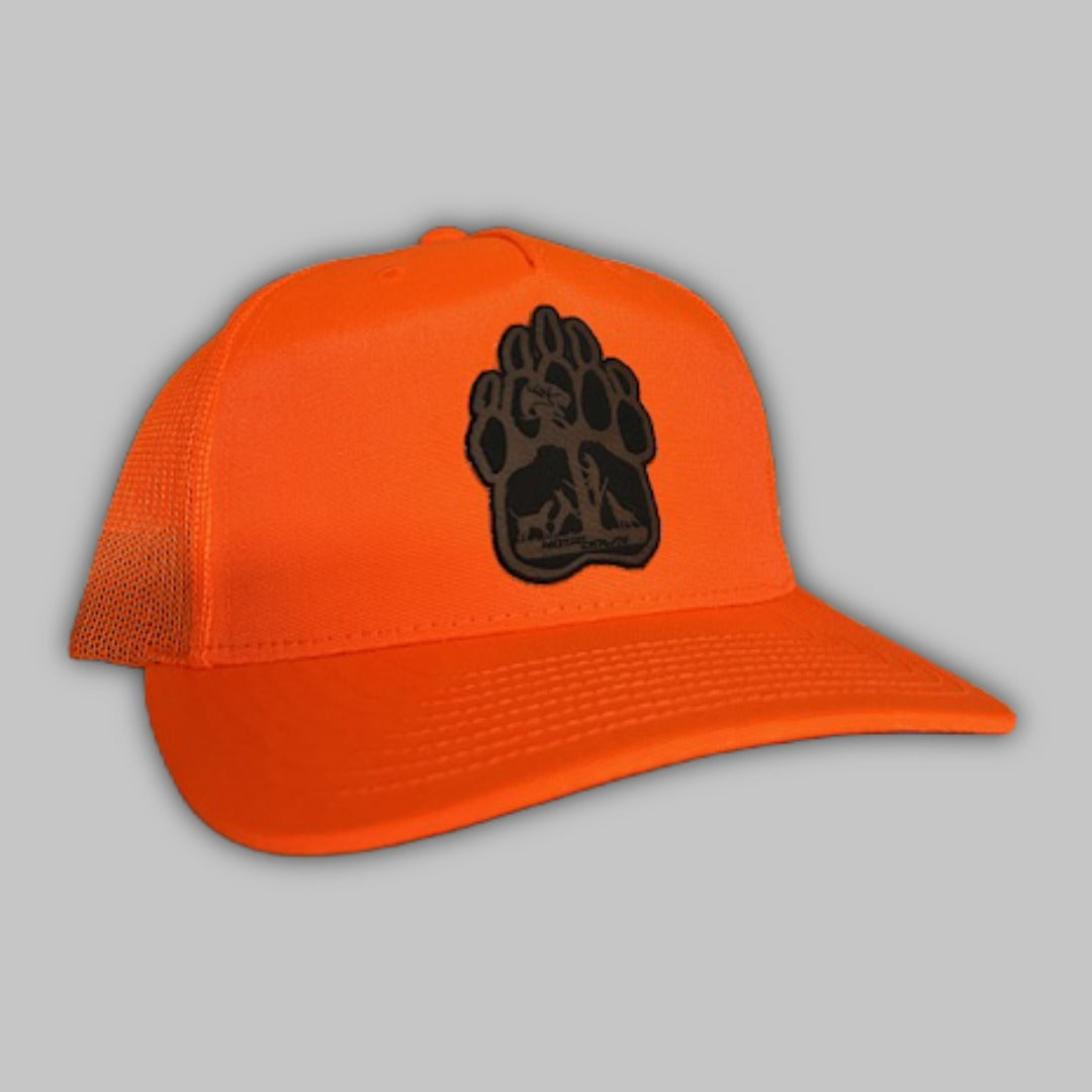 Bear Dogs Treed Trucker snapback hat in a classic hunting style