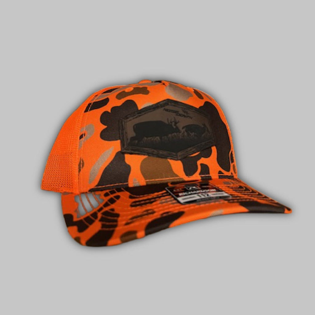 Buck Chase trucker hat featuring a deer hunting patch